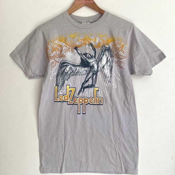 NEW Vintage Led Zeppelin Swan Song Men's T Shirt, Size Medium, NWT, Grays - Picture 5 of 7